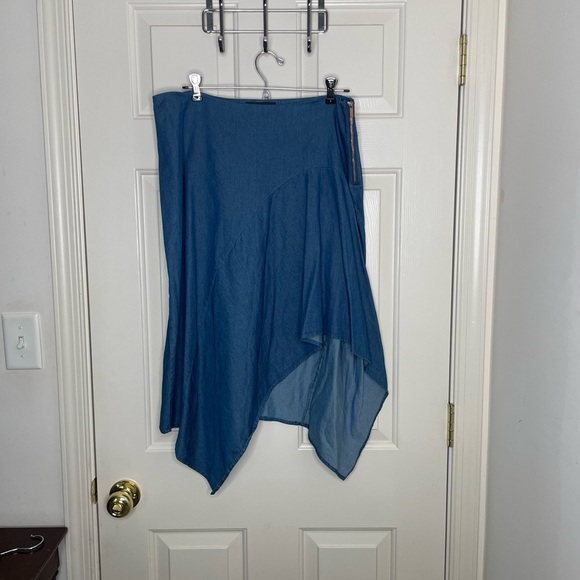 Wasimo vintage Asymmetrical denim western, boho Skirt | M - Picture 1 of 9